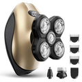 6D Electric Head Shaver for Men – Rechargeable Rotary Razor with LED Display & Nose Trimmer Grooming Kit