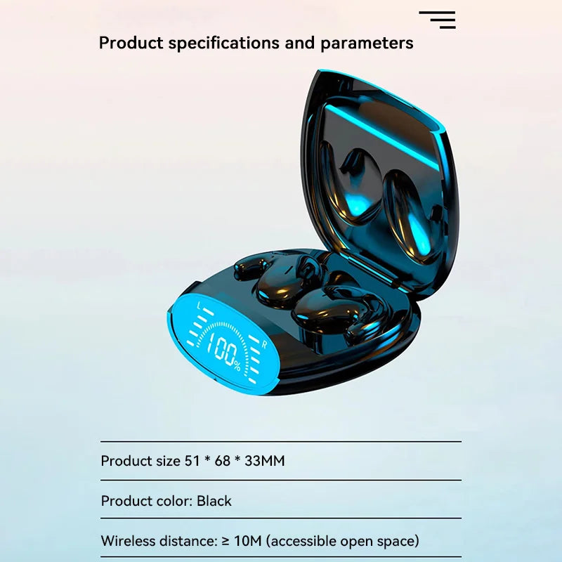 VIVO Sleep Invisible Earbuds Tiny Headphones Hidden Noise Cancelling Wireless Headsets Sports Stereo Bluetooth 5.3 Earphone