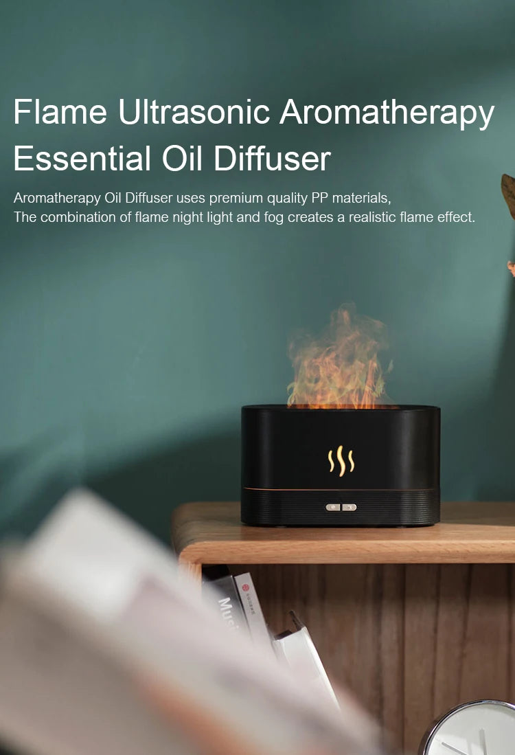 Flame Aroma Diffuser & Cool Mist Humidifier — 180ml