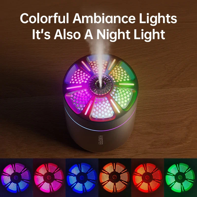 Powerful and Efficient Air Humidifier 180ML Aromatherapy Aroma Diffuser Essential Oil with Colorful Lights for Home Car Bedroom