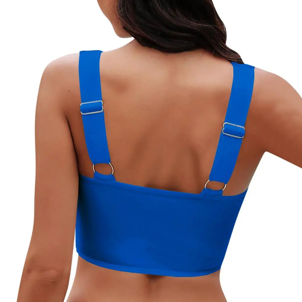 Sexy Knot Twist Bikini Set Women Adjustable Tankini Top Thong Swimsuit High Waist Beachwear 2026 Summer Swimwear
