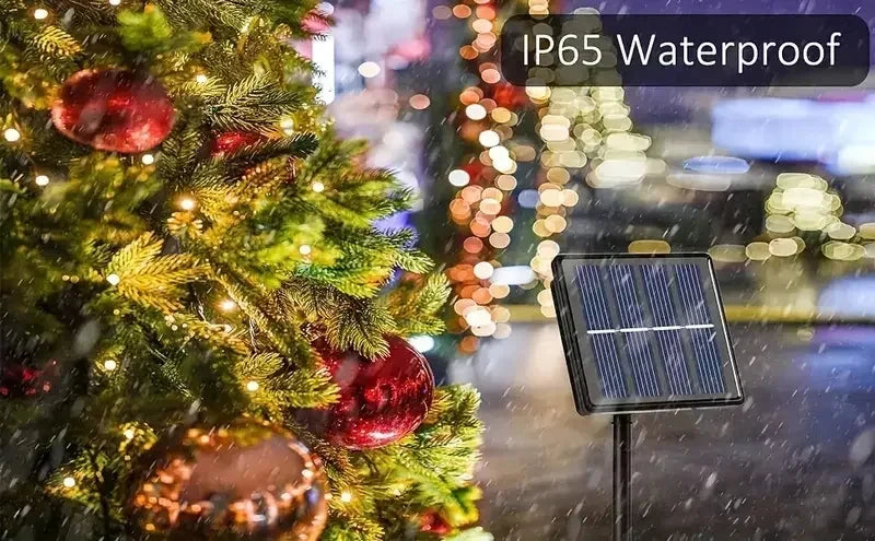 Solar Fairy Lights Outdoor – Waterproof Garden String Lights with 8 Light Modes