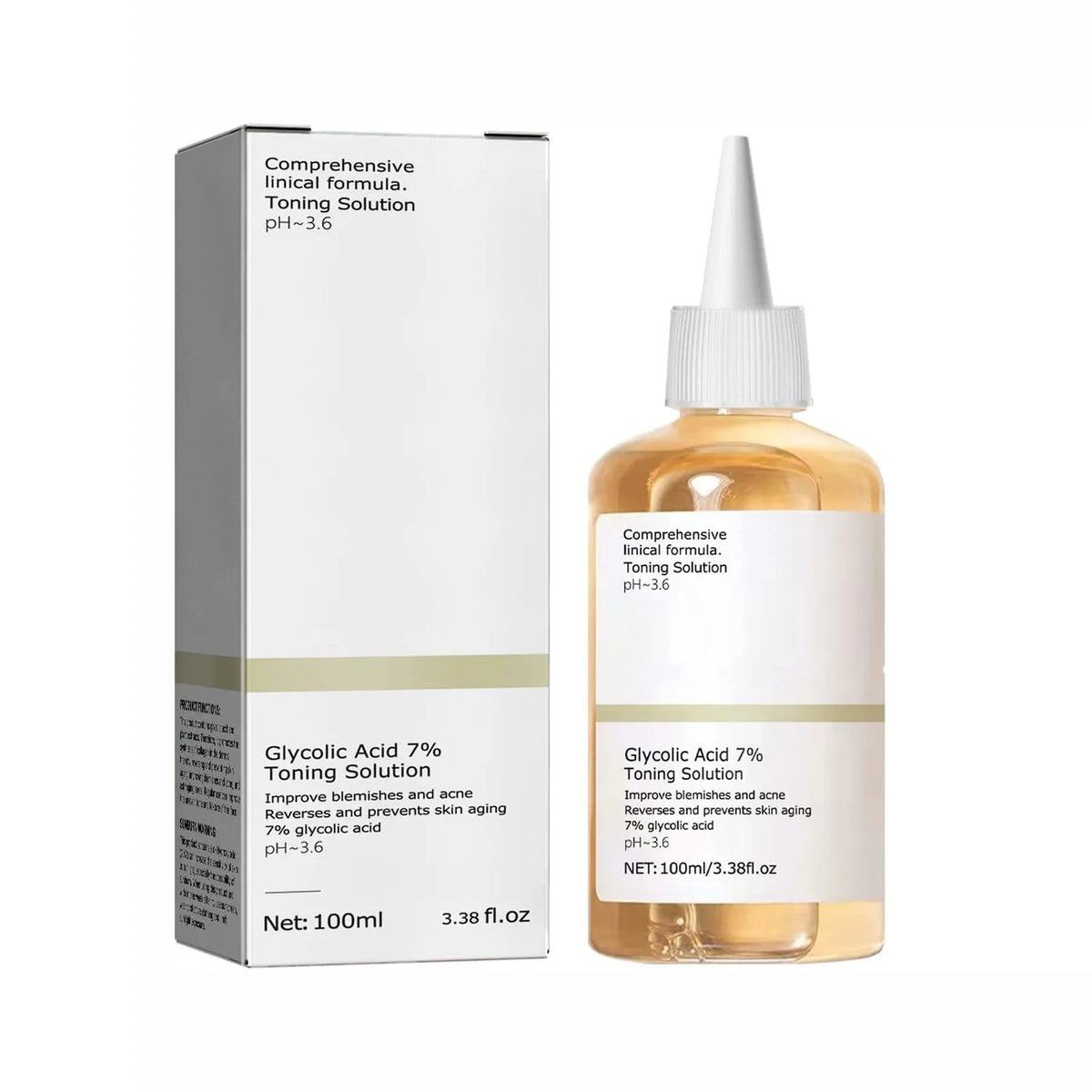 Glycolic Acid 7% Toning Solution – Exfoliating Face Toner for Smoother, Brighter-Looking Skin
