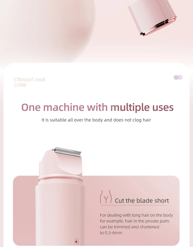 Women Electric Epilator – Rechargeable Dual Head Hair Removal Device for Body Grooming & Smooth Skin Care
