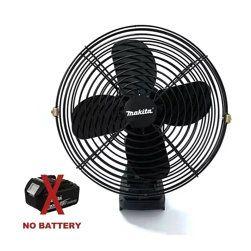 Makita Camping Fan 8 Inches Wireless Outdoor Fishing Desktop Portable Metal Fan Strong Wind Fan Fit Makita 18V 20V Battery