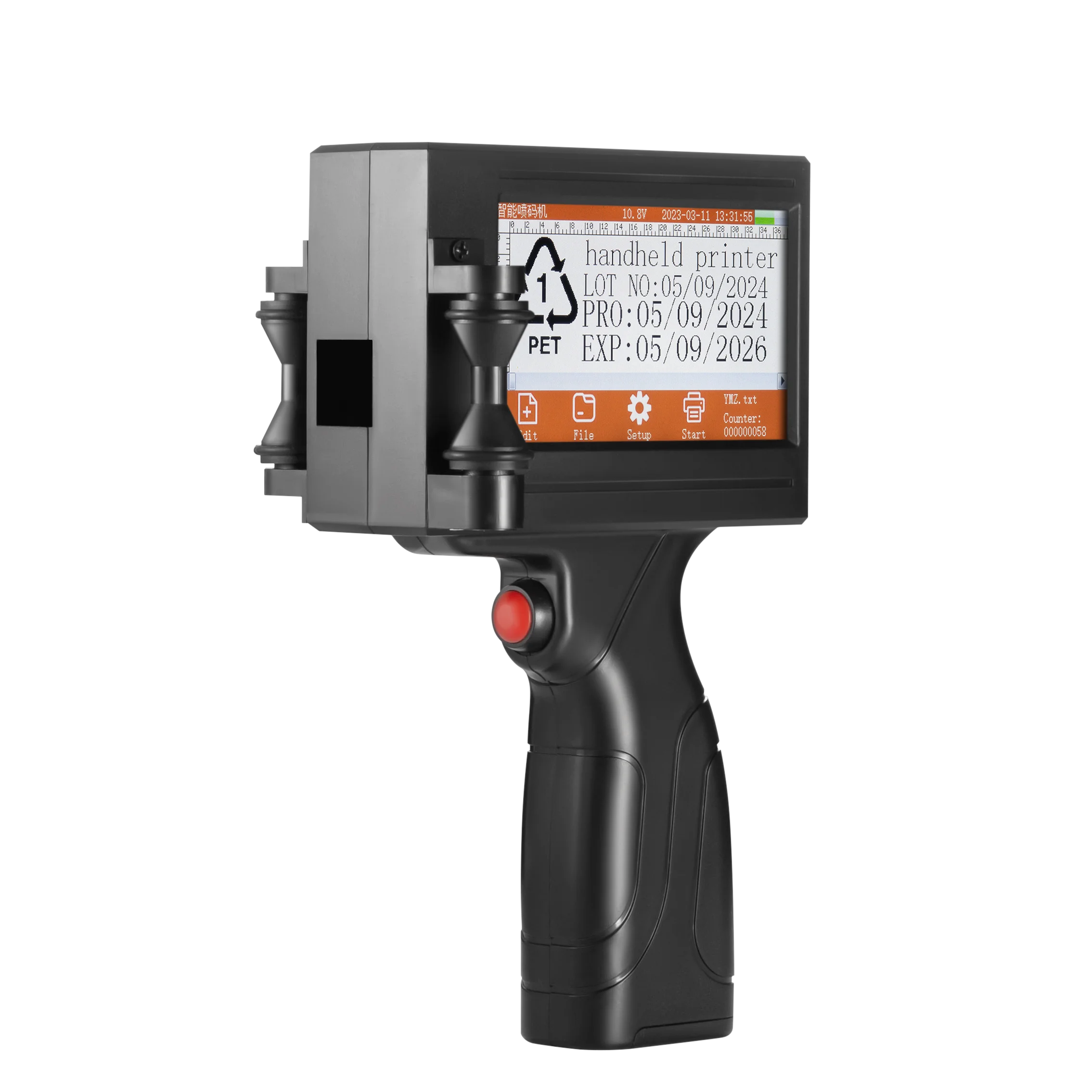 YS300 12.7mm Handheld Inkjet Printer – Portable Date Code & Expiry Date Coding Machine for Labels & Cartons