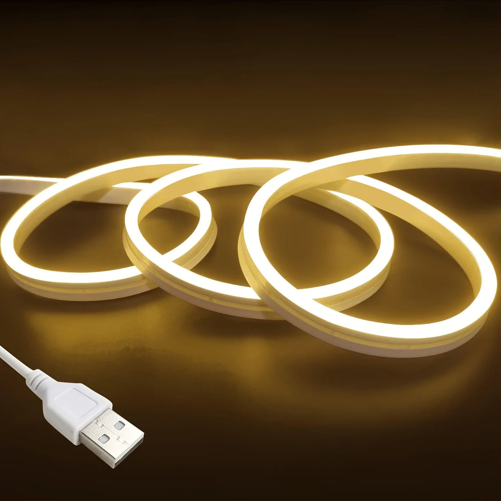 USB LED Neon Light Strip 5V – Dimmable Touch Sensor Waterproof