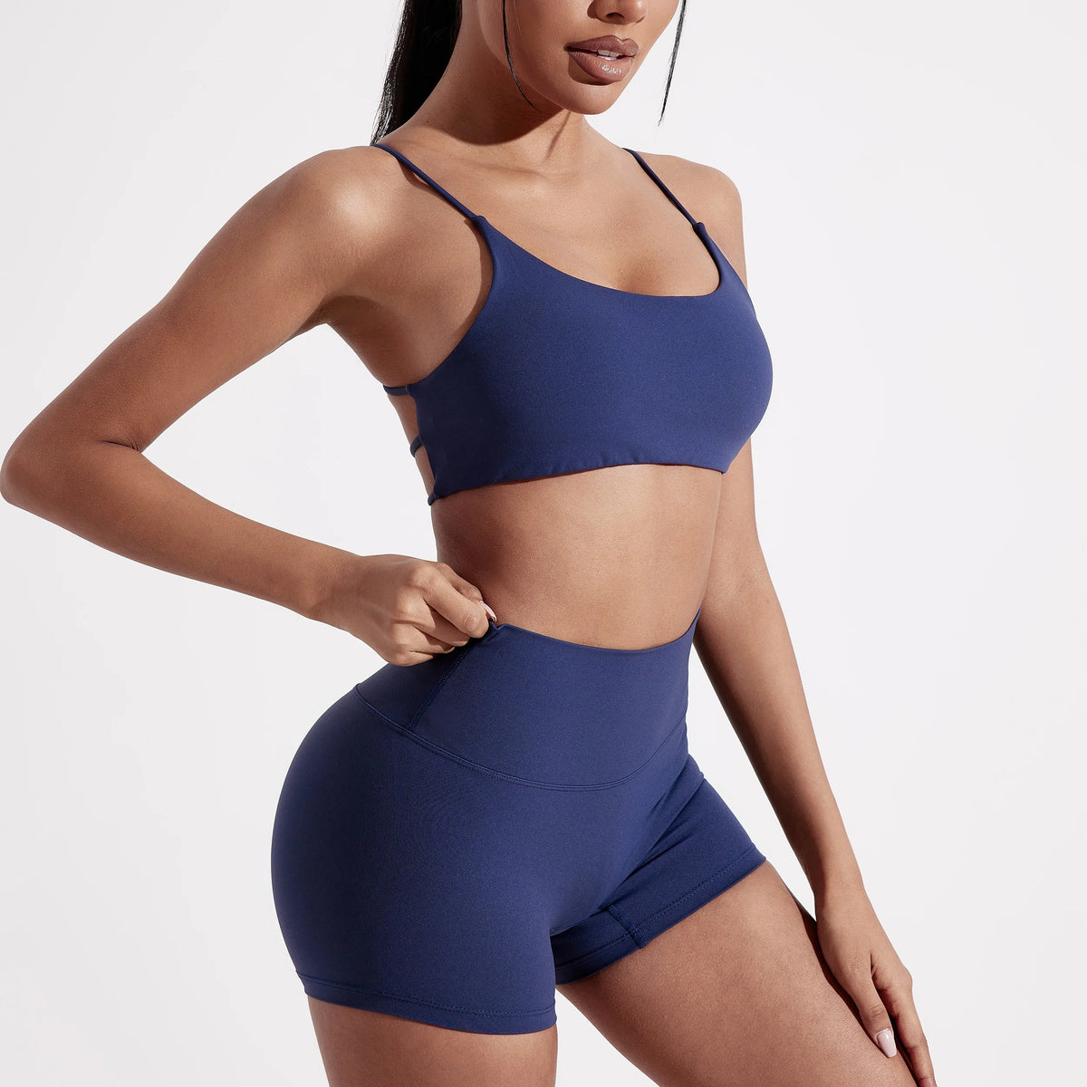 Brassière de sport femme dos croisé – Haut de fitness et yoga haute résistance avec coussinets de poitrine