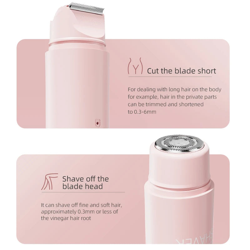 Women Electric Epilator – Rechargeable Dual Head Hair Removal Device for Body Grooming & Smooth Skin Care