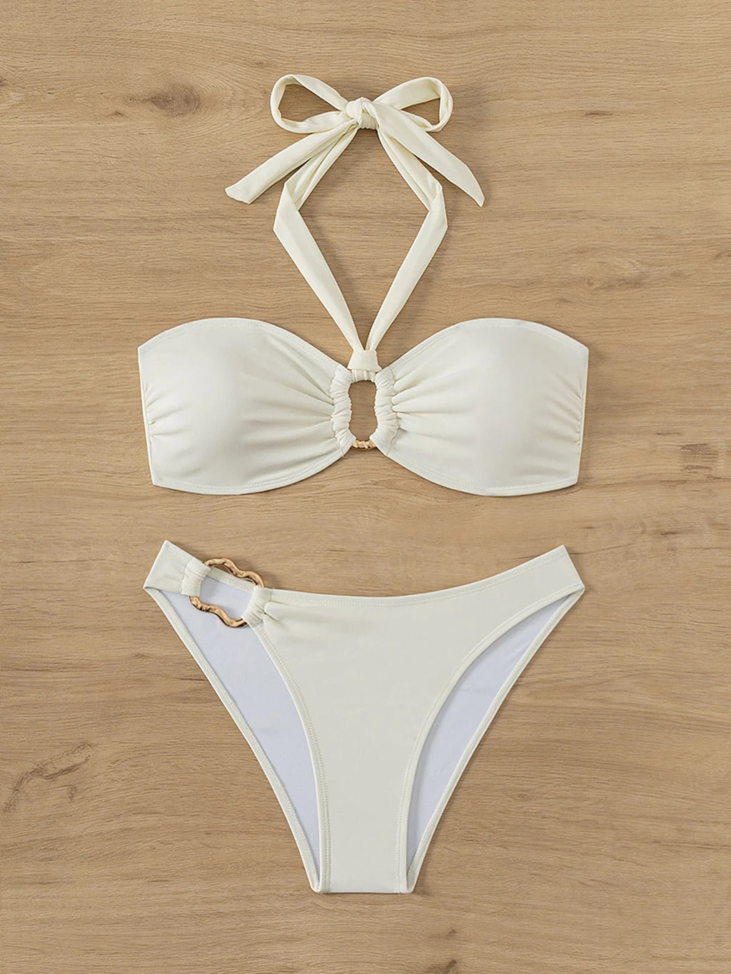 Conjunto de bikini push-up sin tirantes Sexy 2026 - Traje de baño de tanga brasileña para mujer