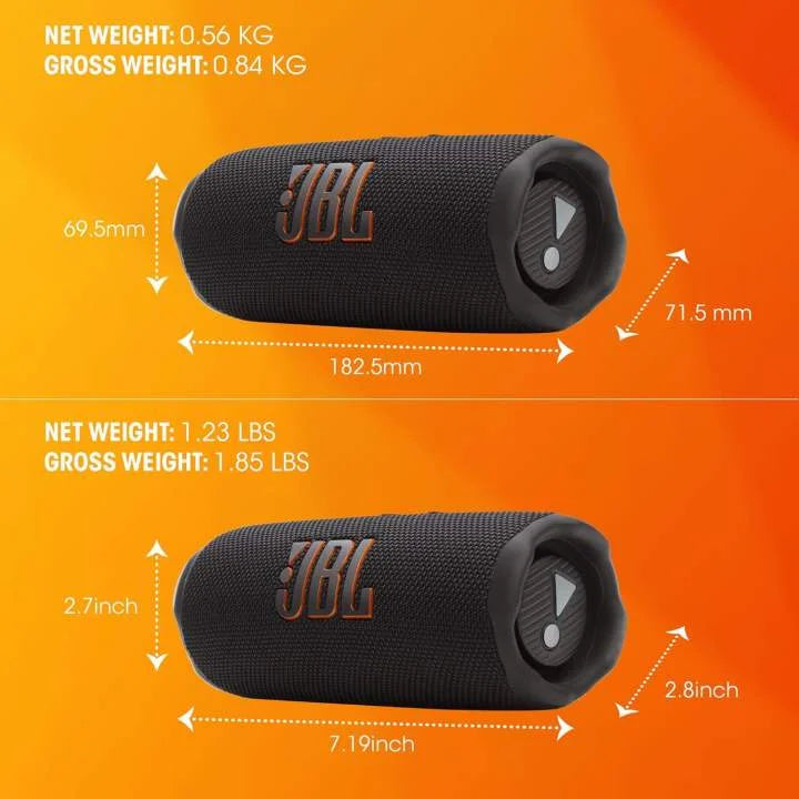 JBL Flip 7 Waterproof Bluetooth Speaker - Mini HiFi Stereo Sound with Powerful Bass IP68 Wireless