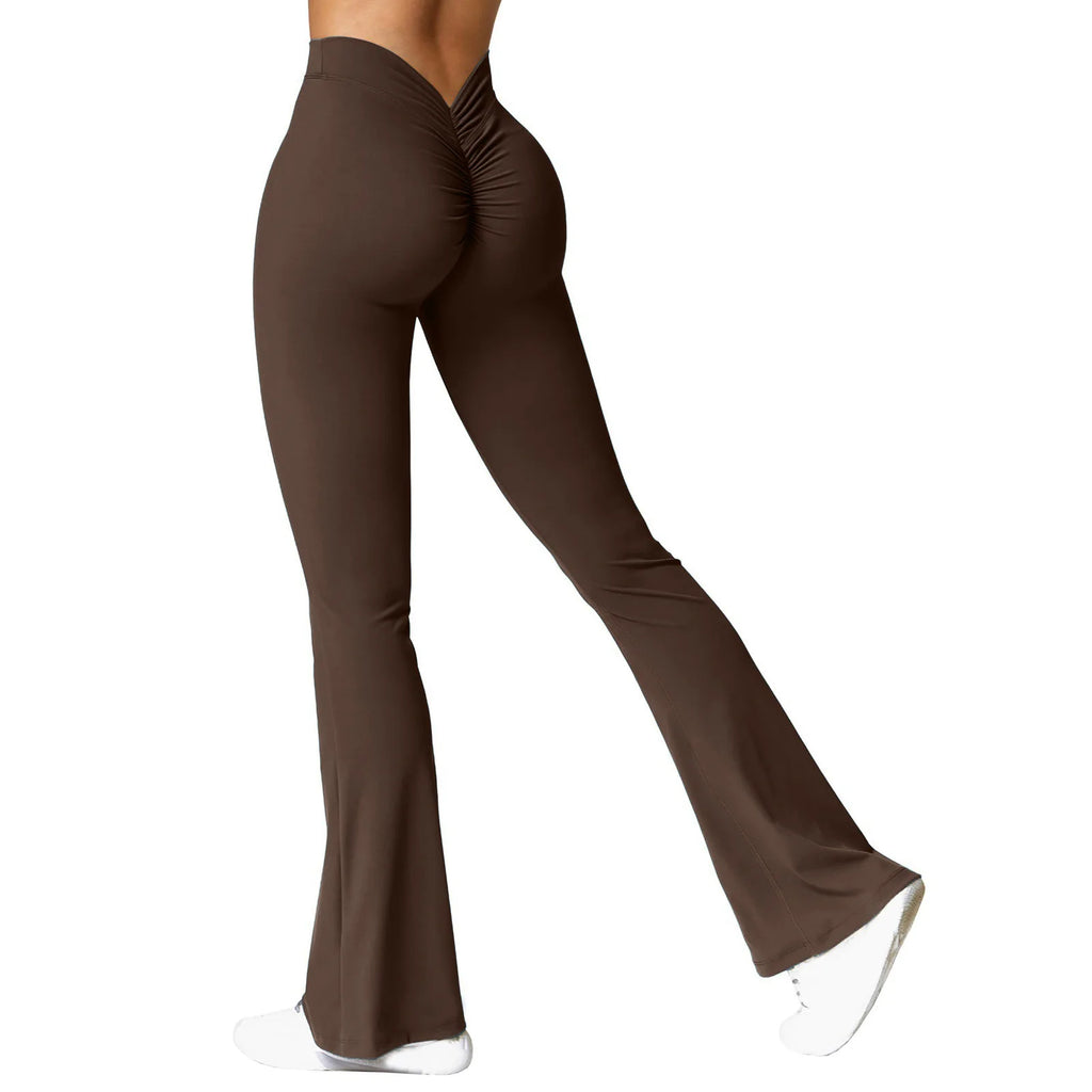 Legging taille haute à dos en V push-up – Pantalon extensible pour le sport et le fitness