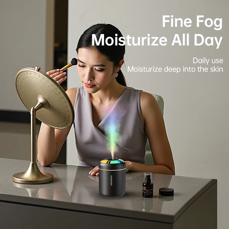 Powerful and Efficient Air Humidifier 180ML Aromatherapy Aroma Diffuser Essential Oil with Colorful Lights for Home Car Bedroom
