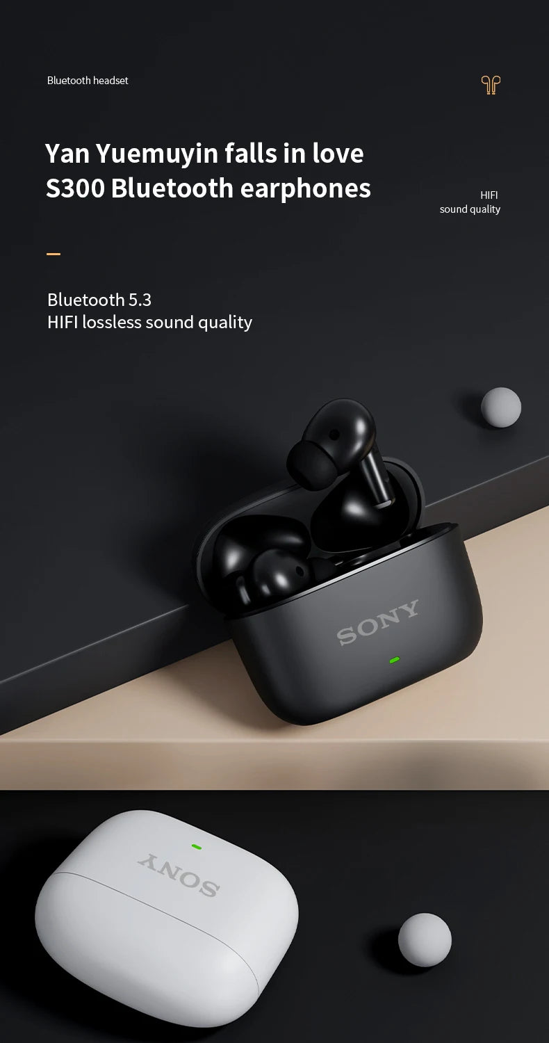 Sony S300 True Wireless Earbuds – Bluetooth In-Ear Sports Headphones with Mic & Touch Control