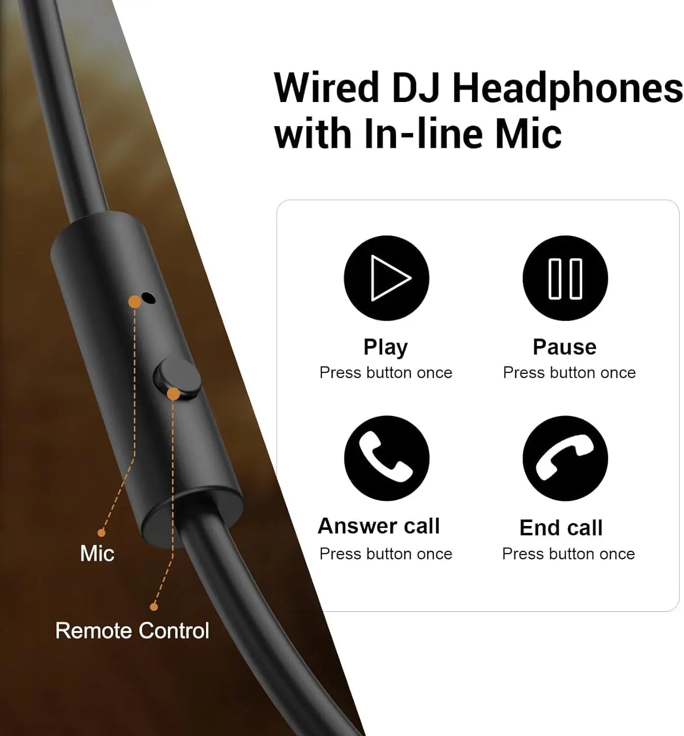 OneOdio Pro Wired Studio Headphones – Over Ear DJ & Gaming Headset with Microphone