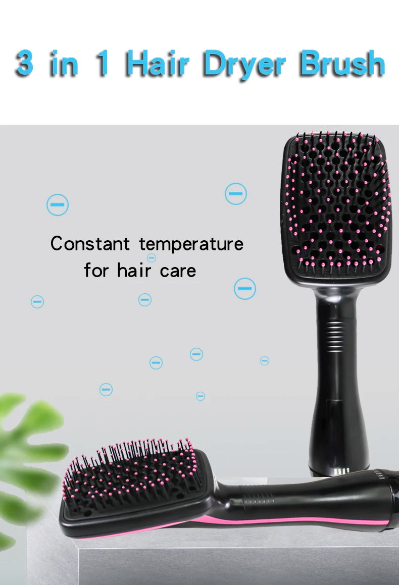 Brosse séchante à air chaud tout-en-un – Appareil de coiffage aux ions négatifs pour lisser, défroisser et donner du volume