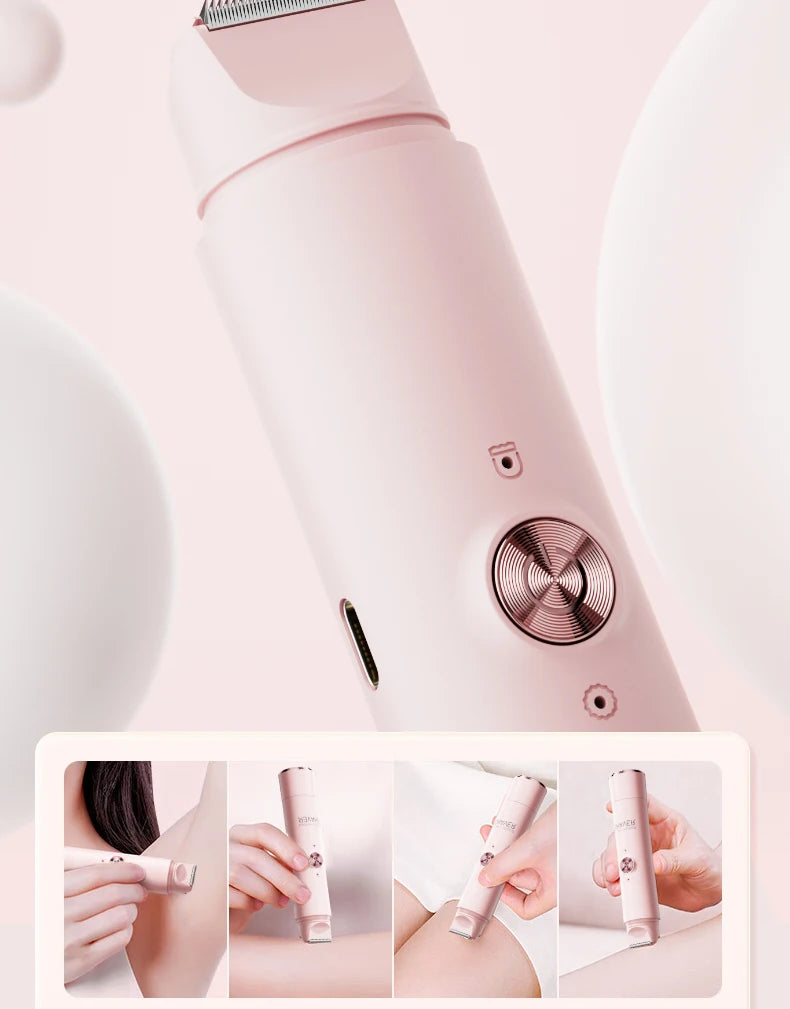Women Electric Epilator – Rechargeable Dual Head Hair Removal Device for Body Grooming & Smooth Skin Care