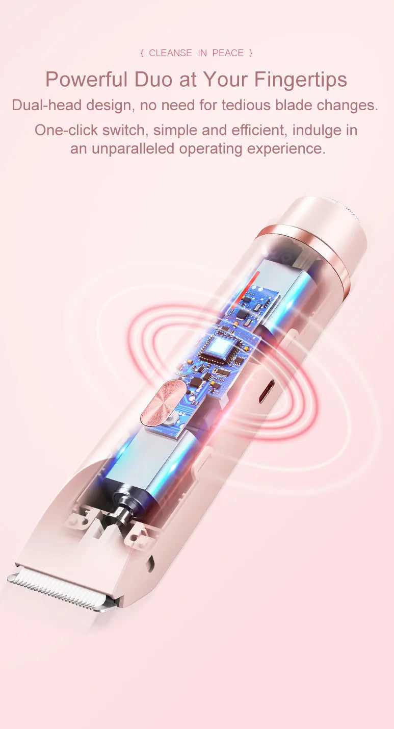 Women Electric Shaver – 2-in-1 Body Hair Remover & Bikini Trimmer for Legs, Underarm & Sensitive Areas