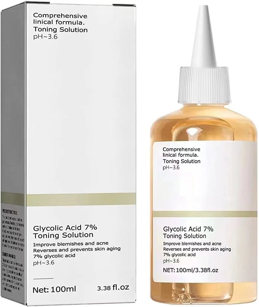 Glycolic Acid 7% Toning Solution – Exfoliating Face Toner for Smoother, Brighter-Looking Skin
