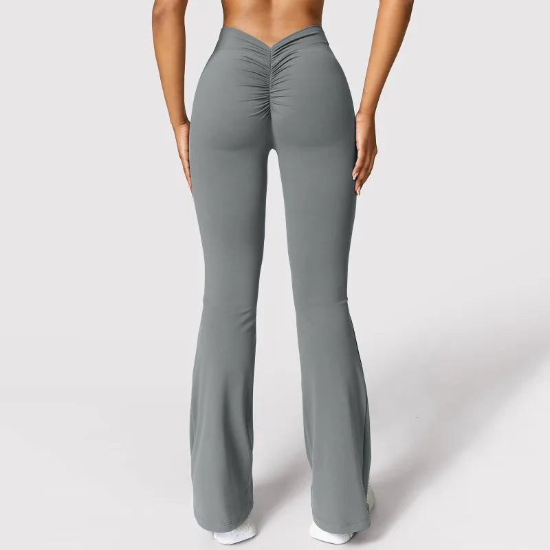 Legging taille haute à dos en V push-up – Pantalon extensible pour le sport et le fitness