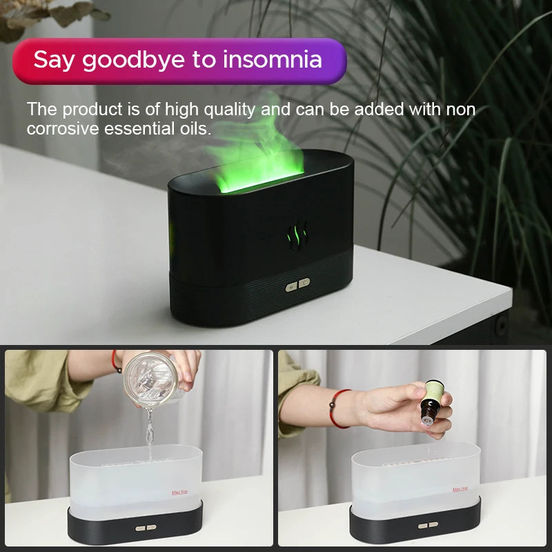 Flame Aroma Diffuser & Cool Mist Humidifier — 180ml