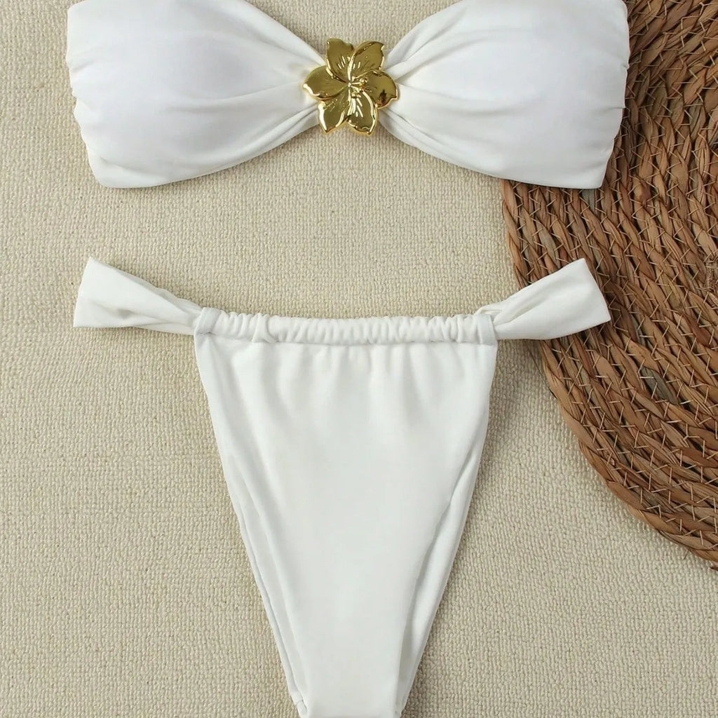 Conjunto de bikini push-up sin tirantes Sexy 2026 - Traje de baño de tanga brasileña para mujer