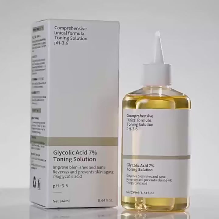 Glycolic Acid 7% Toning Solution – Exfoliating Face Toner for Smoother, Brighter-Looking Skin